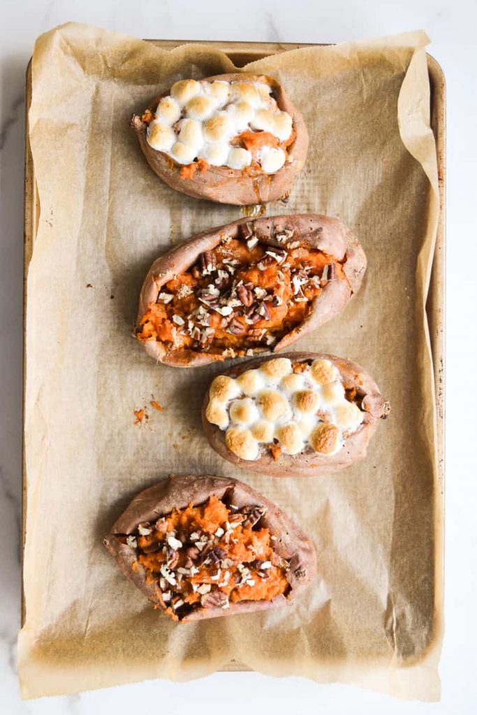 Twice Baked Brown Butter Sweet Potatoes
