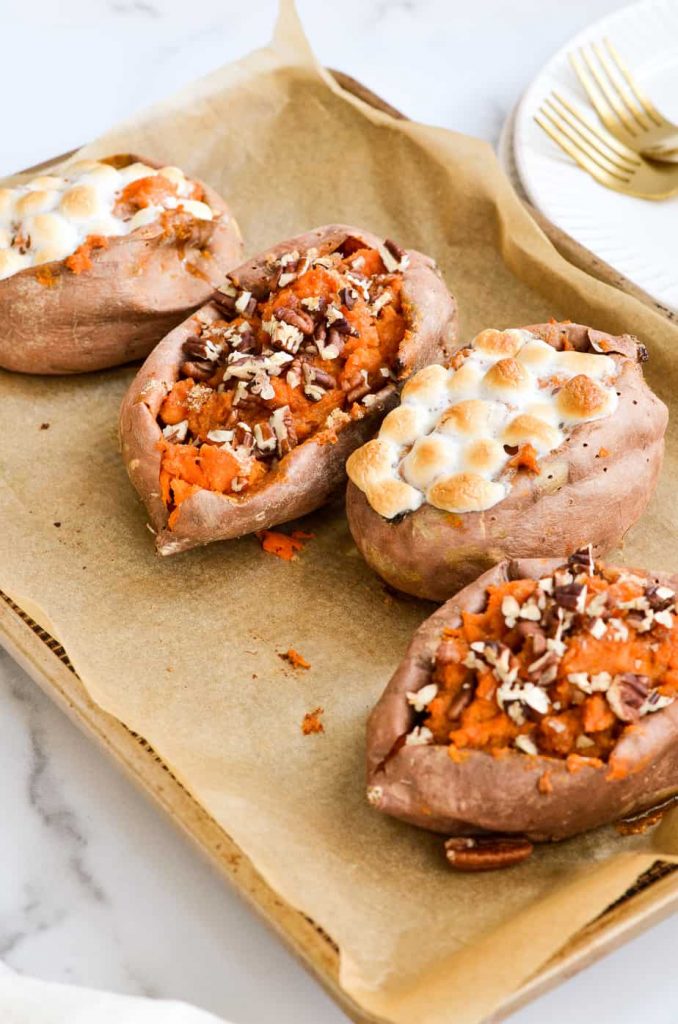 Twice Baked Brown Butter Sweet Potatoes