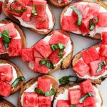 Watermelon and Whipped Feta Crostini