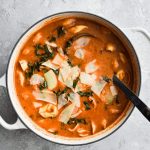 Tortellini Soup In The Pot