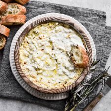 Dip with bread and rosemary