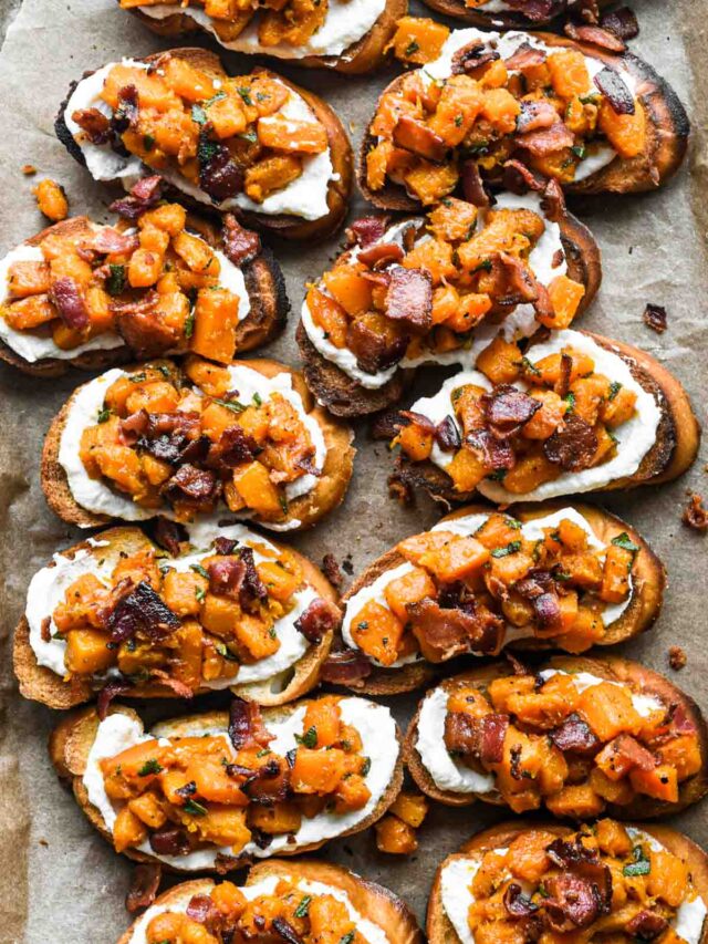 Butternut Squash And Bacon Crostini Cozy Cravings