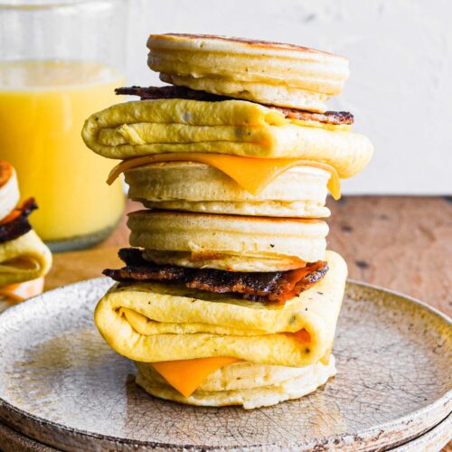 Homemade McDonald's McGriddle {bacon, egg & cheese} Cozy Cravings