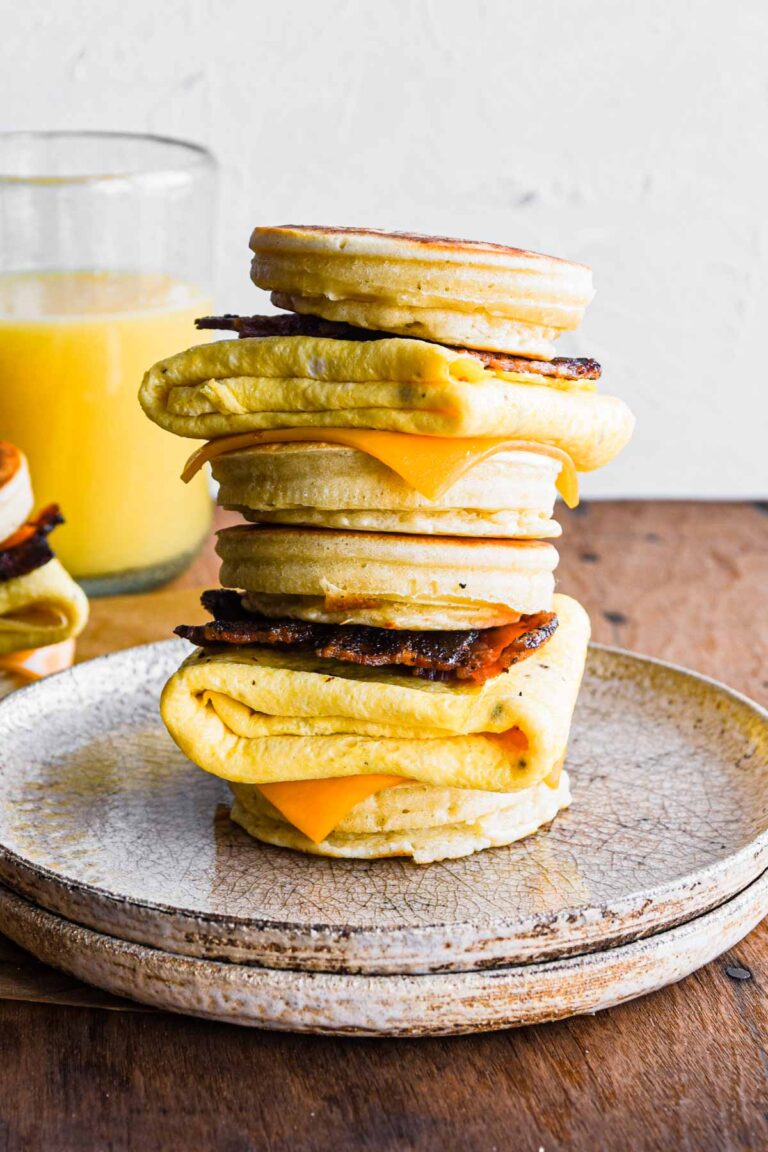 Homemade McDonald's McGriddle {bacon, egg & cheese} Cozy Cravings