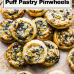 Puff pastry spinach and cheese rolls.
