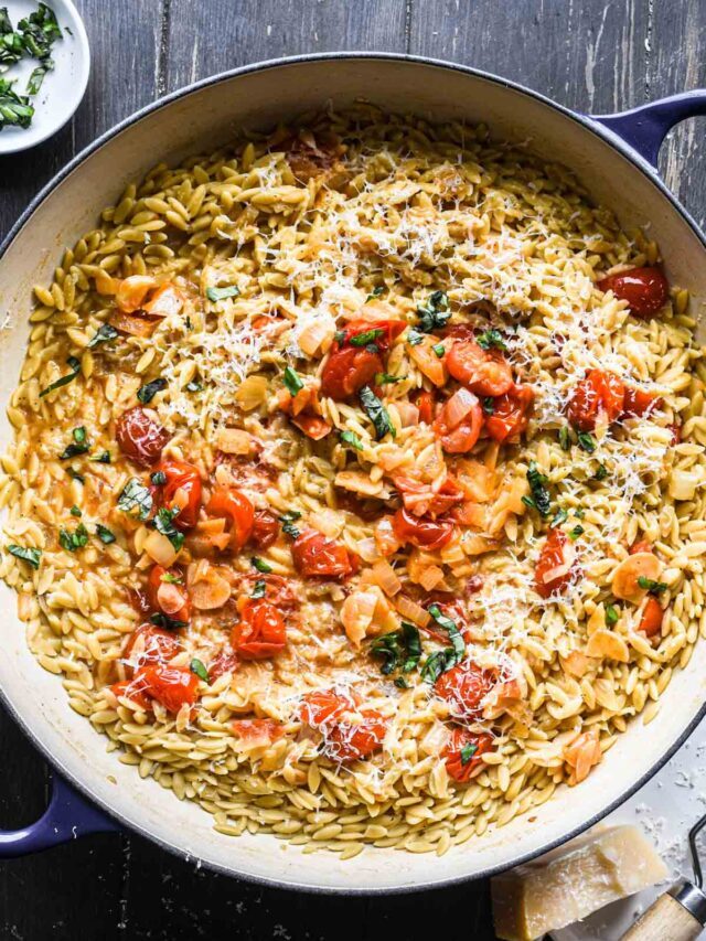 One Pot Orzo with Tomatoes