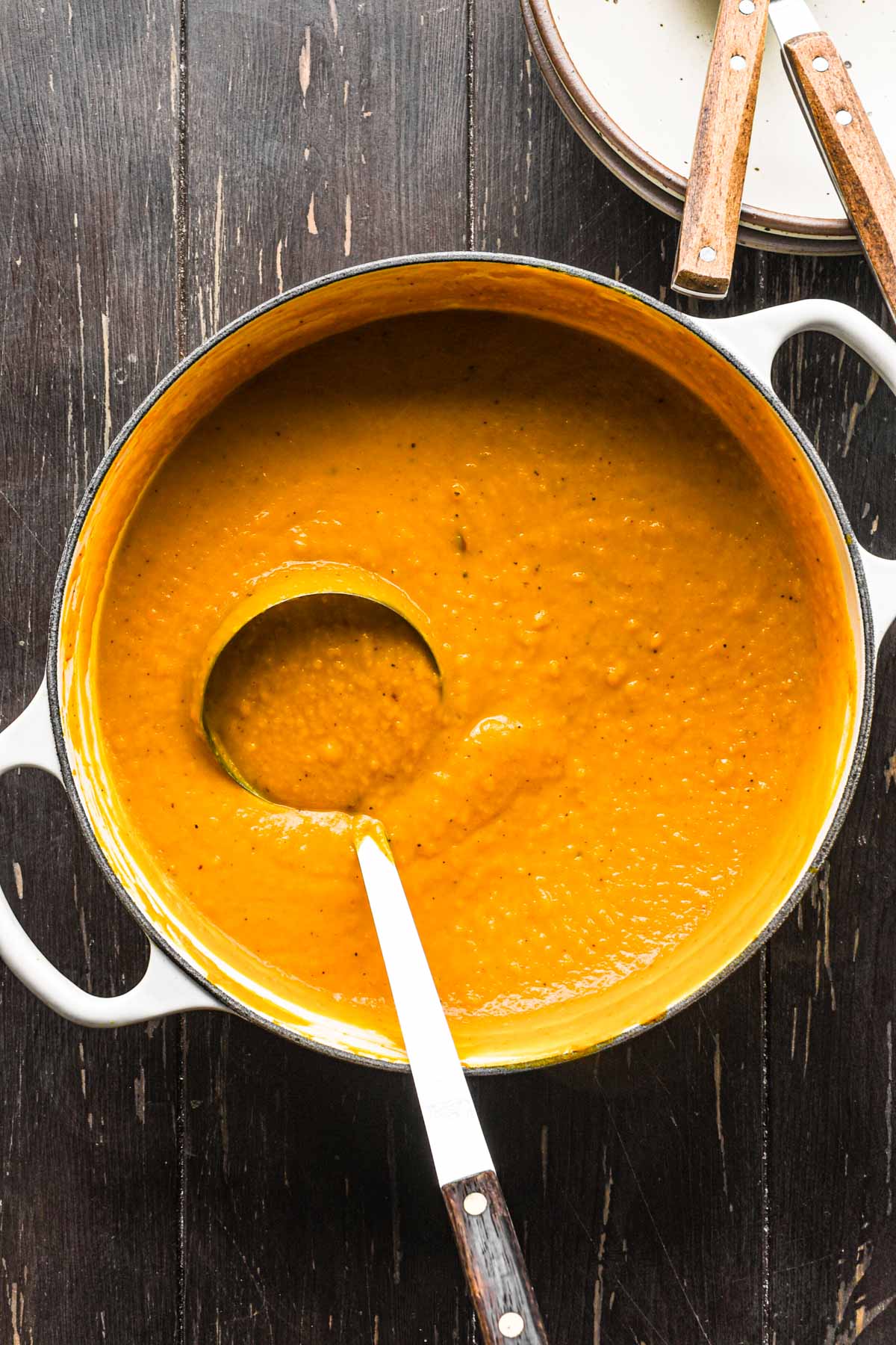 Finished roasted Kabocha Squash shoup