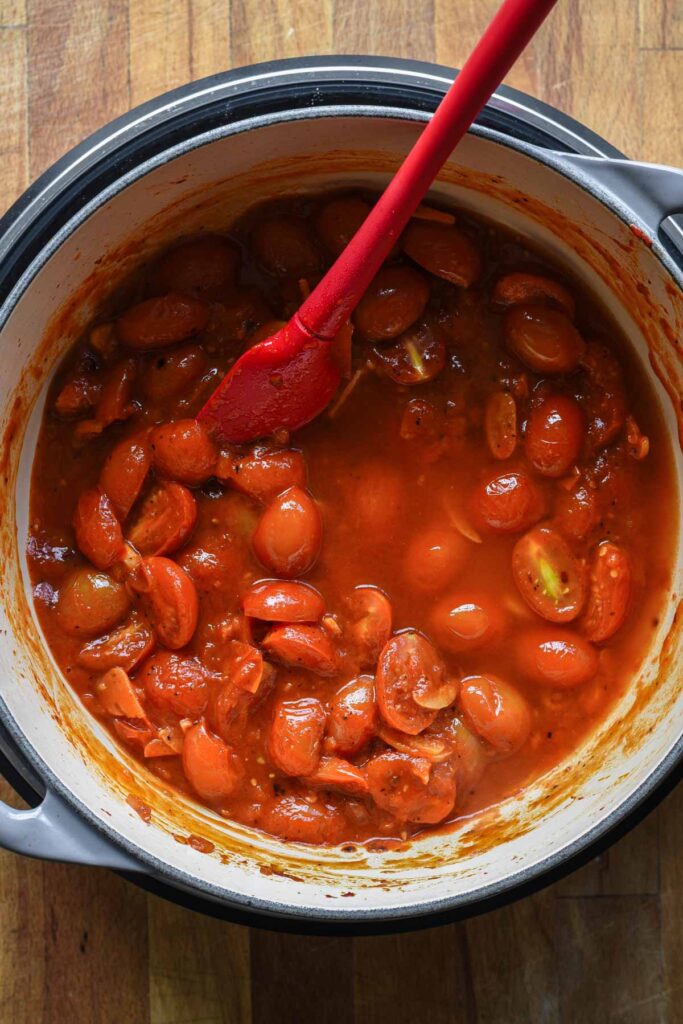 A touch of water gets added to loosen it up.