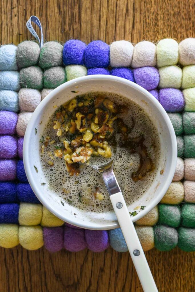 brown butter mixture in a small bowl.
